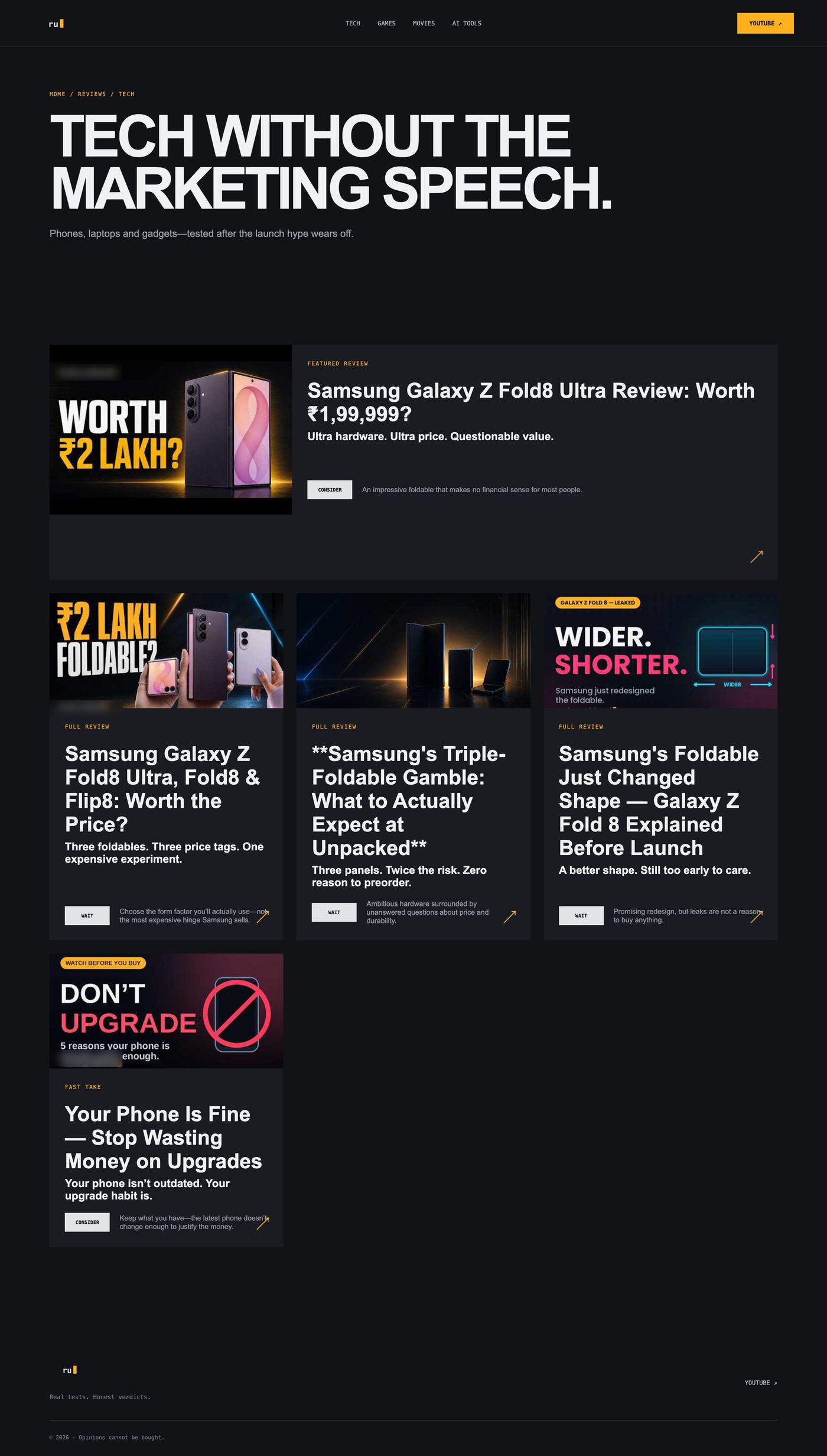 Review Unbiased Tech category hub — evidence-led technology reviews